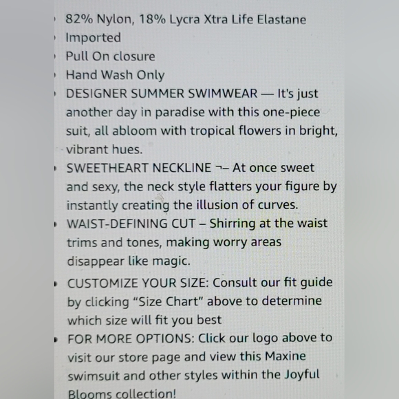 NWT MINIMIZER ADJUSTABLE BOY LEG LINED SWIM BATHING SUIT SLIMMING TUMMY CONTROL - Picture 10 of 16